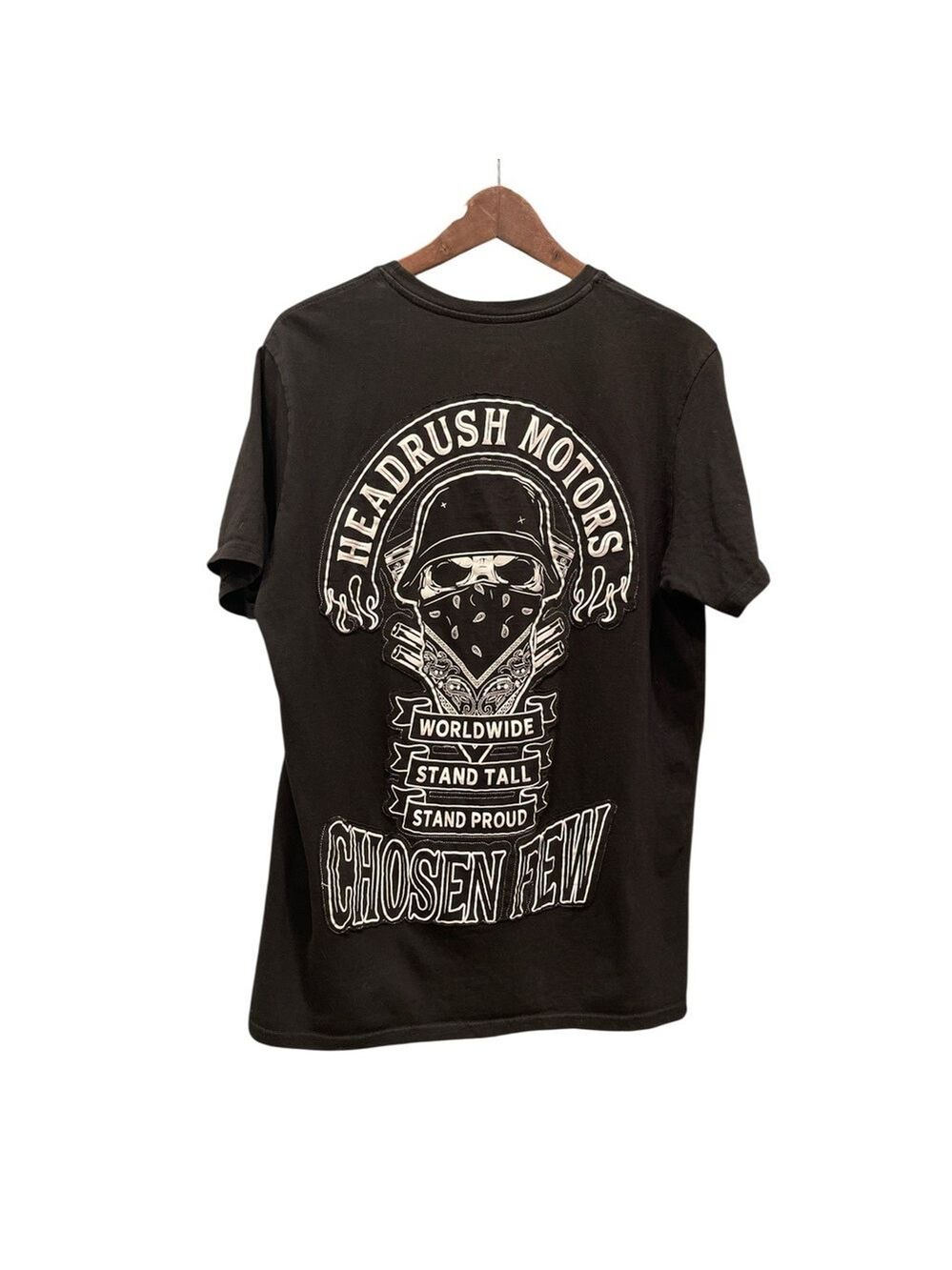 Headrush Motors Men’s Large Black Graphic Tee 42” Chest Biker